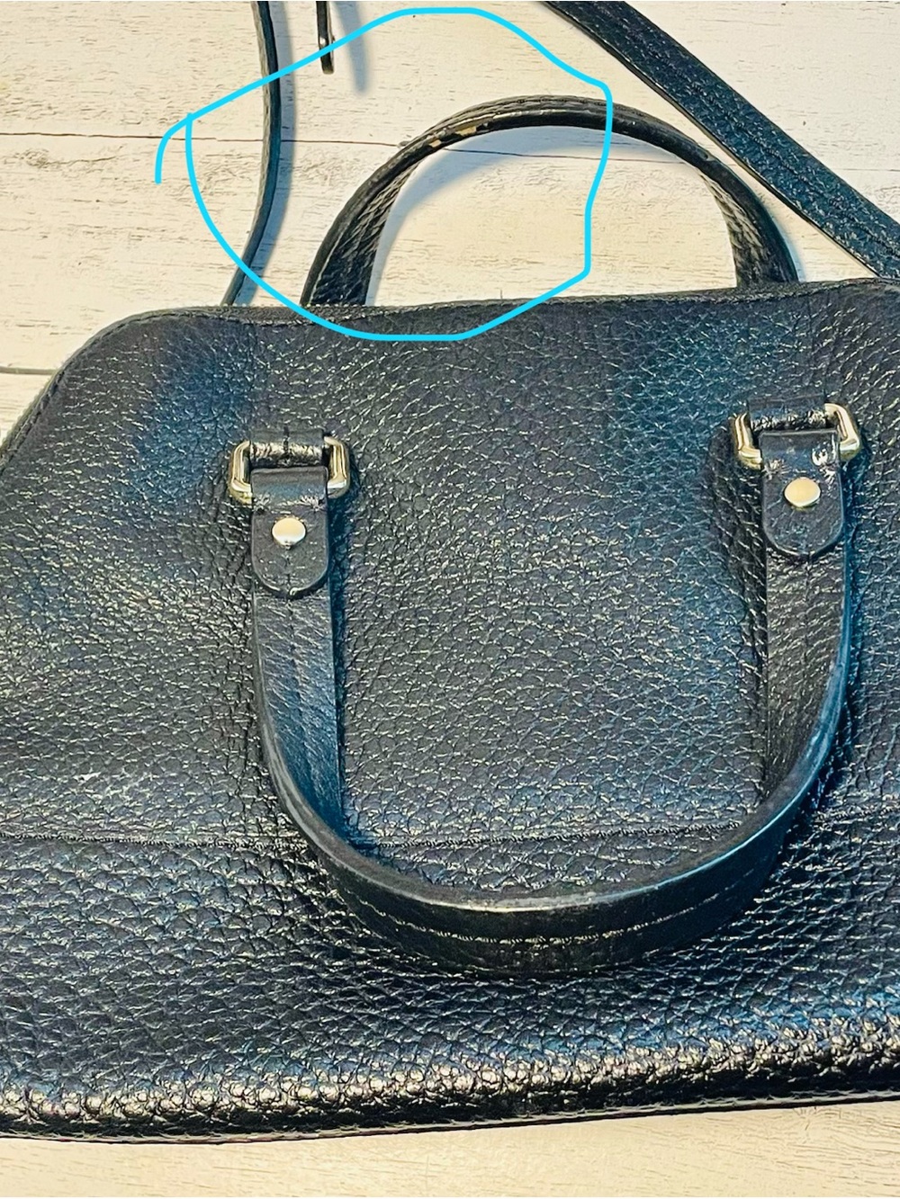 kate spade Black Pebbled Leather Satchel with Crossbody Strap - Picture 10 of 15
